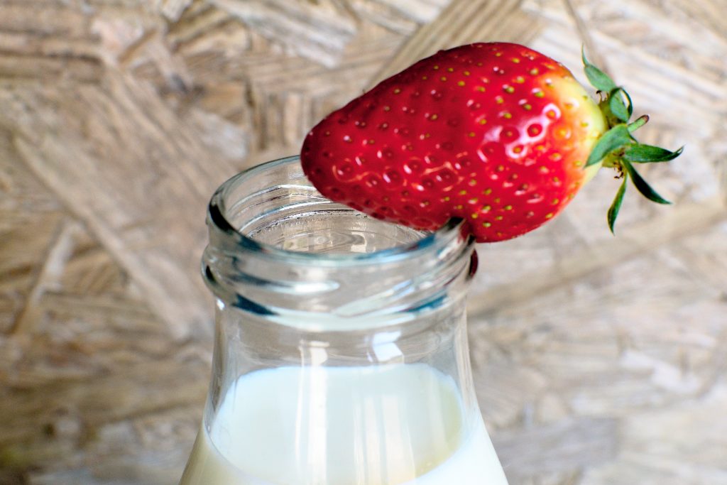 Fraise et lait