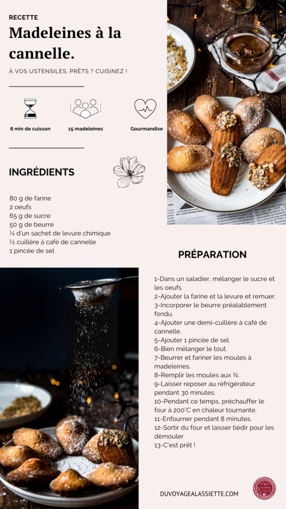 Recette madeleines à la cannelle