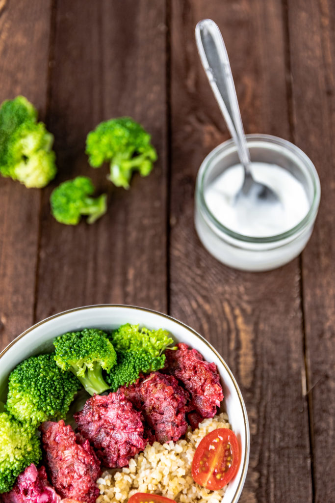 Croquettes de betteraves bowl