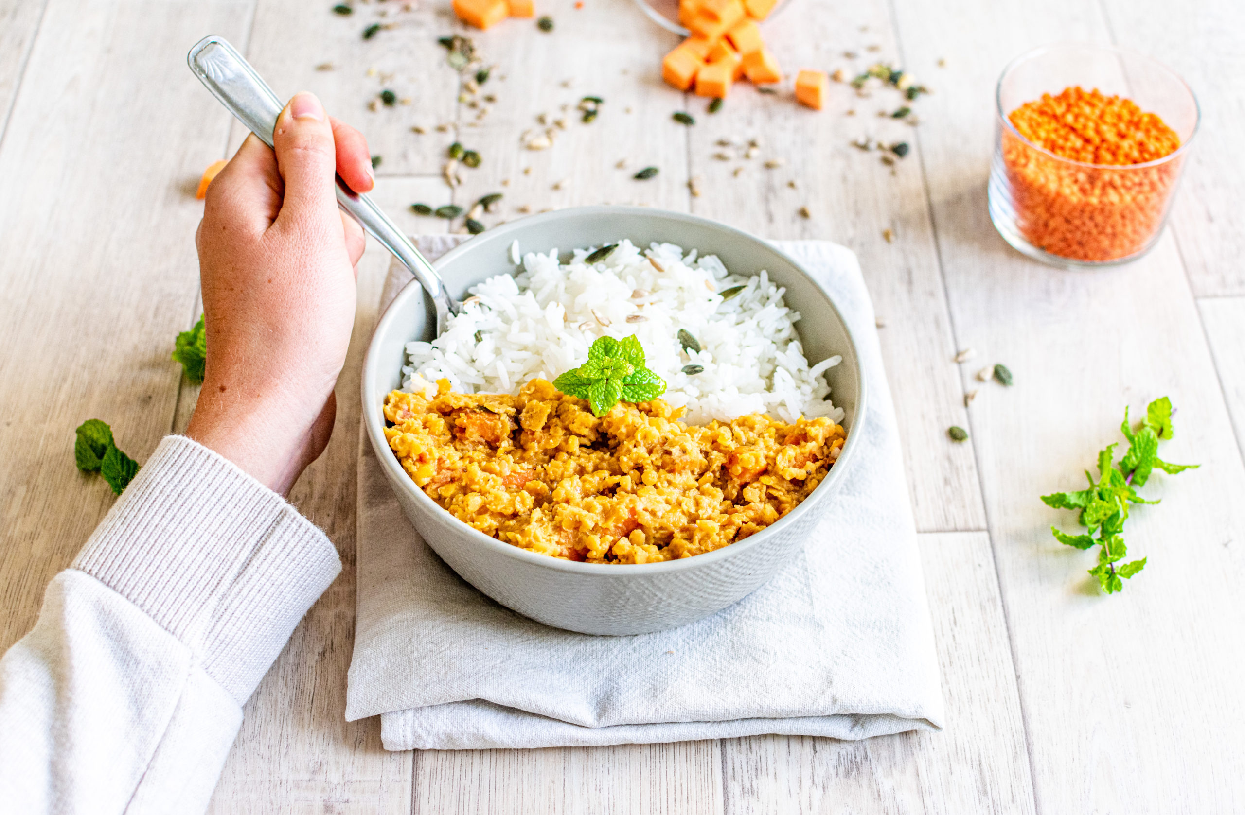 Recette lentilles corail façon Dal Bhat