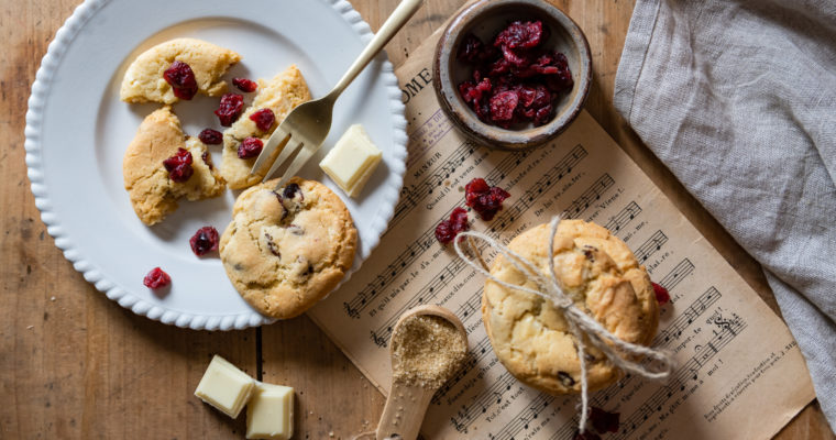 Cookies aux cranberries et chocolat blanc