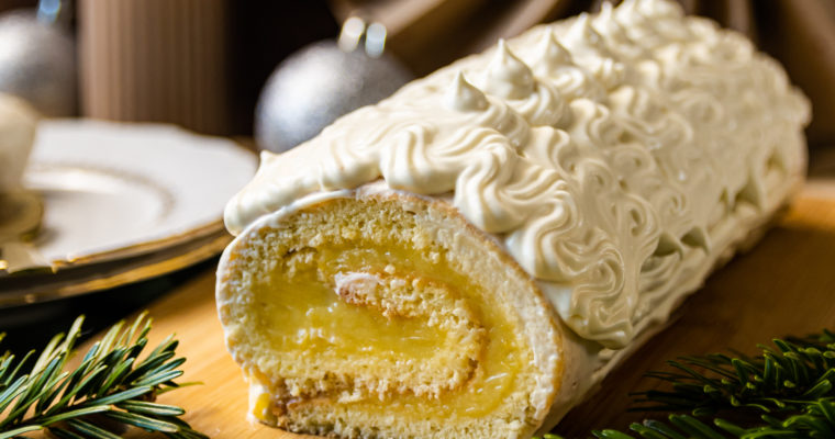 Bûche citron chocolat blanc