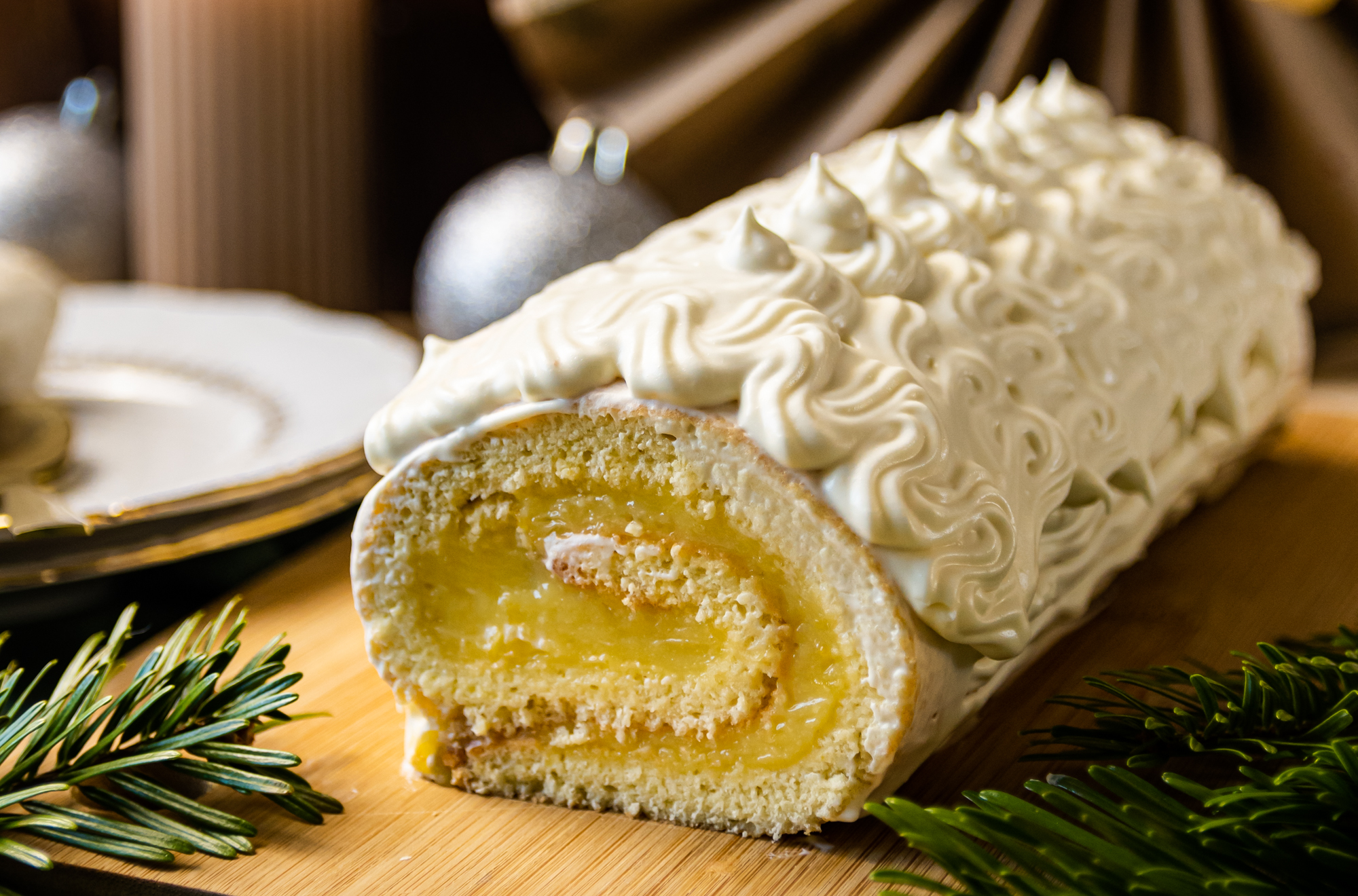 Bûche citron chocolat blanc