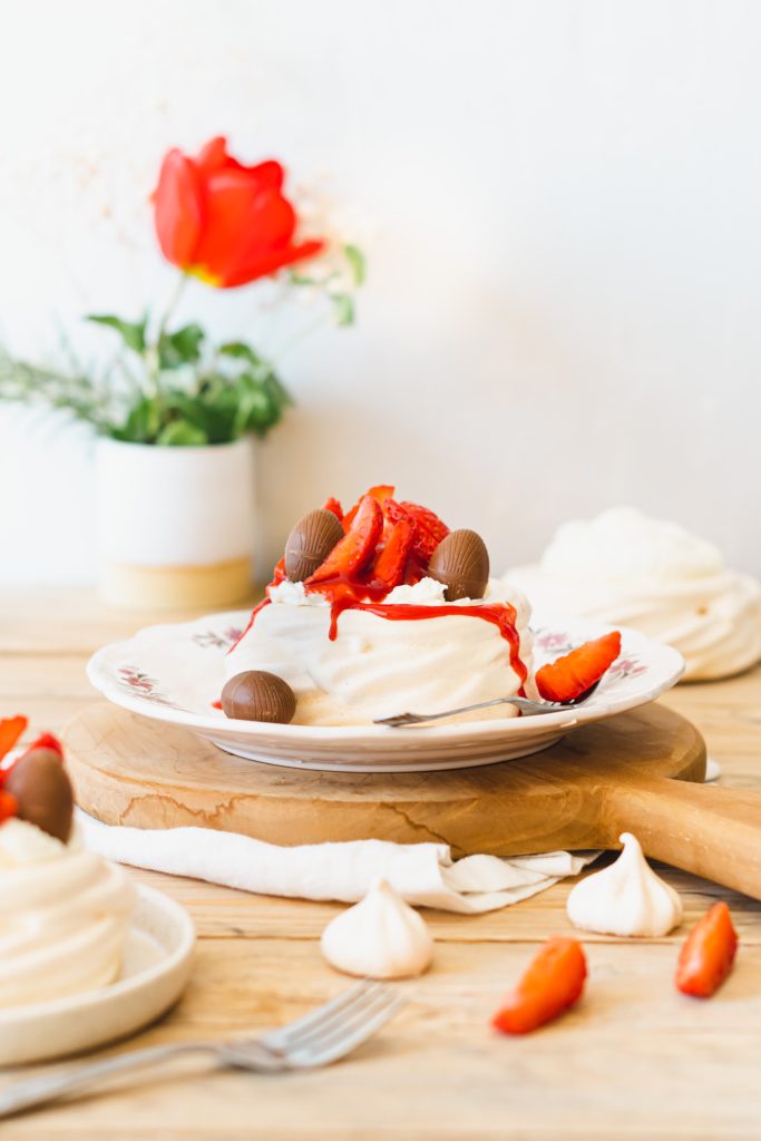 Meringues aux fraises