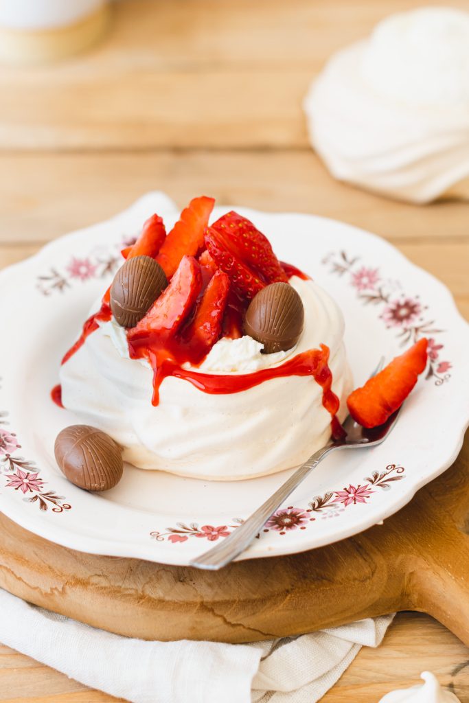 Meringues aux fraises