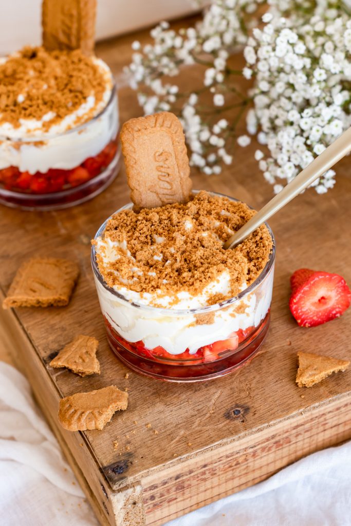 Recette verrine fraises spéculoos