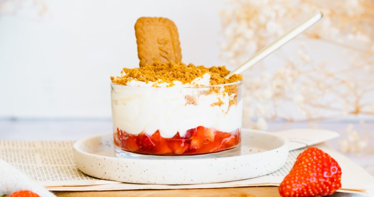 Verrines fraises spéculoos