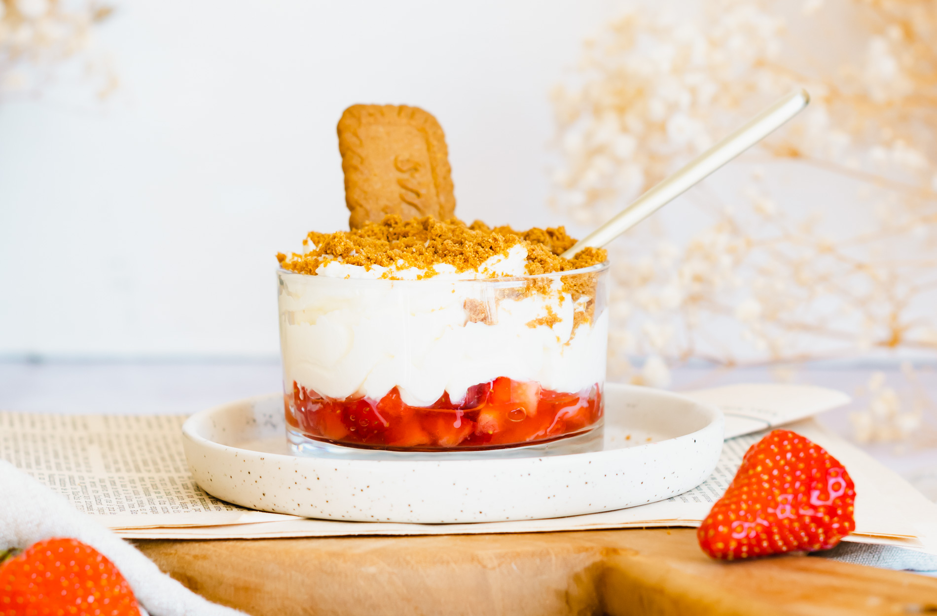 Verrines fraises spéculoos