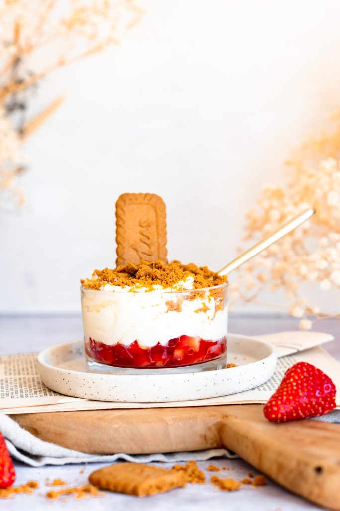 Verrines fraises spéculoos