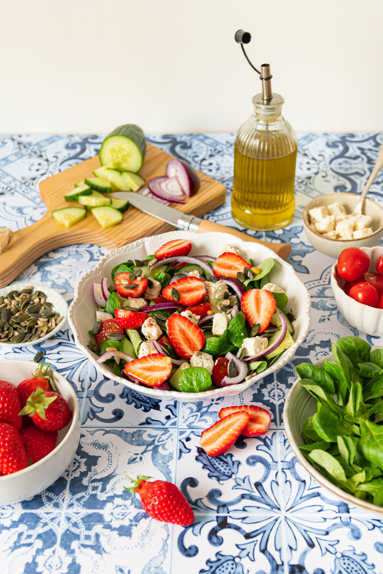 Salade printanière aux fraises