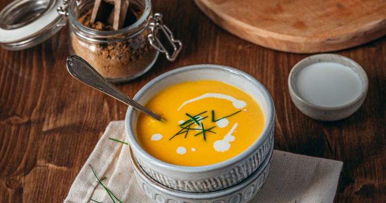 Velouté butternut, carotte et cumin