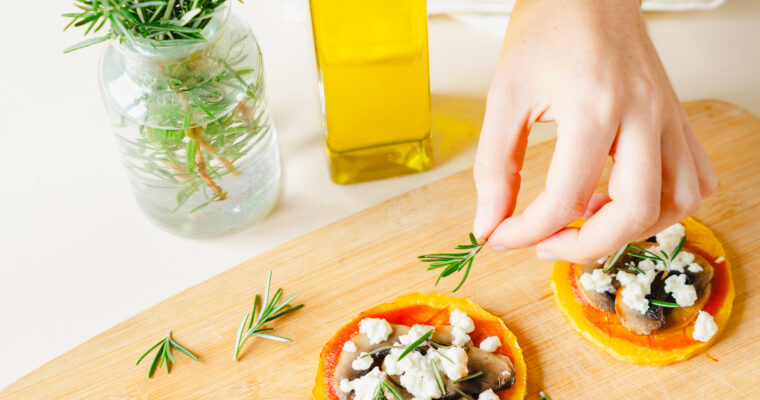 Mini pizzas à la courge butternut