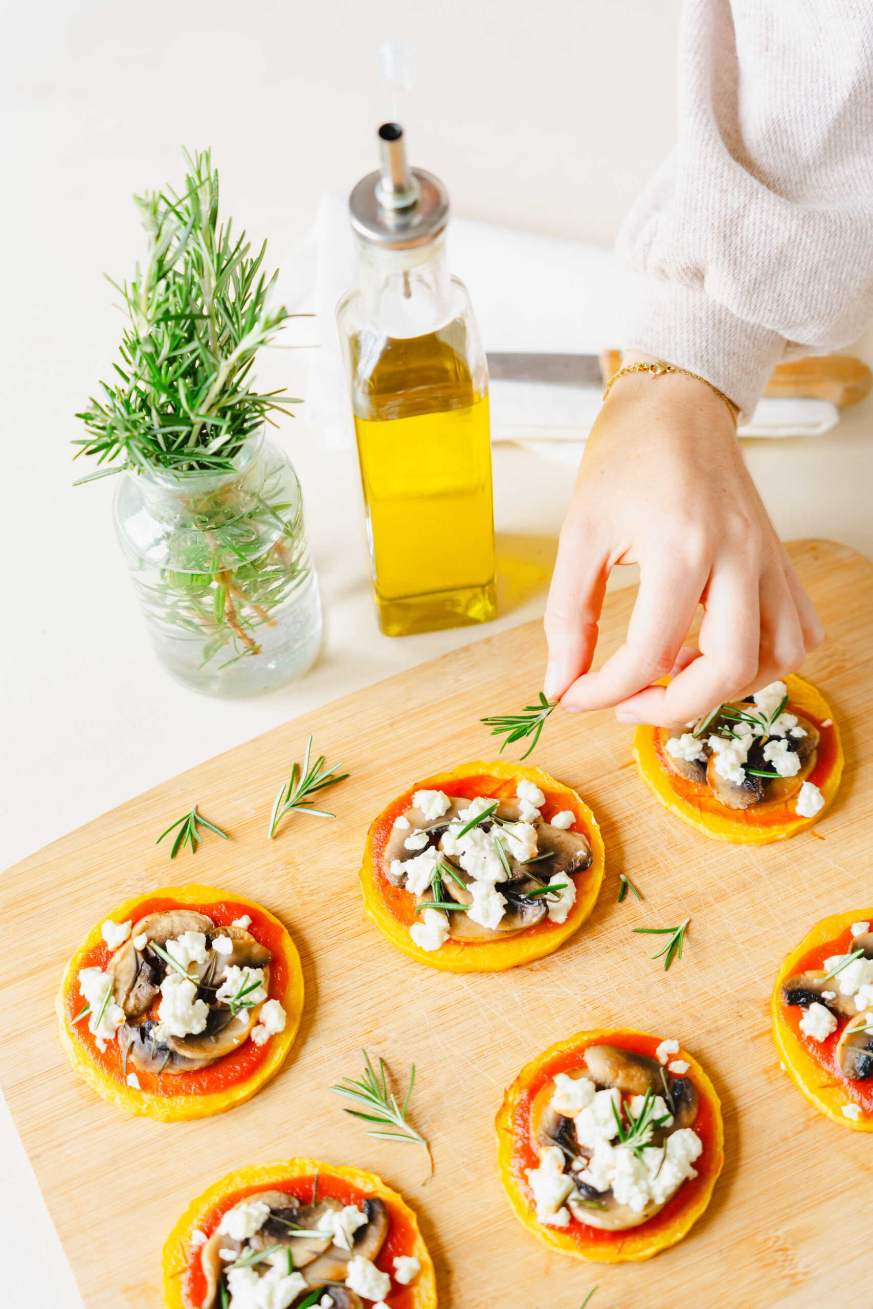 Mini pizzas à la courge butternut
