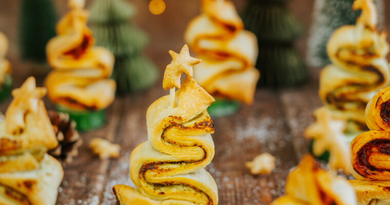 Sapins feuilletés au pesto 