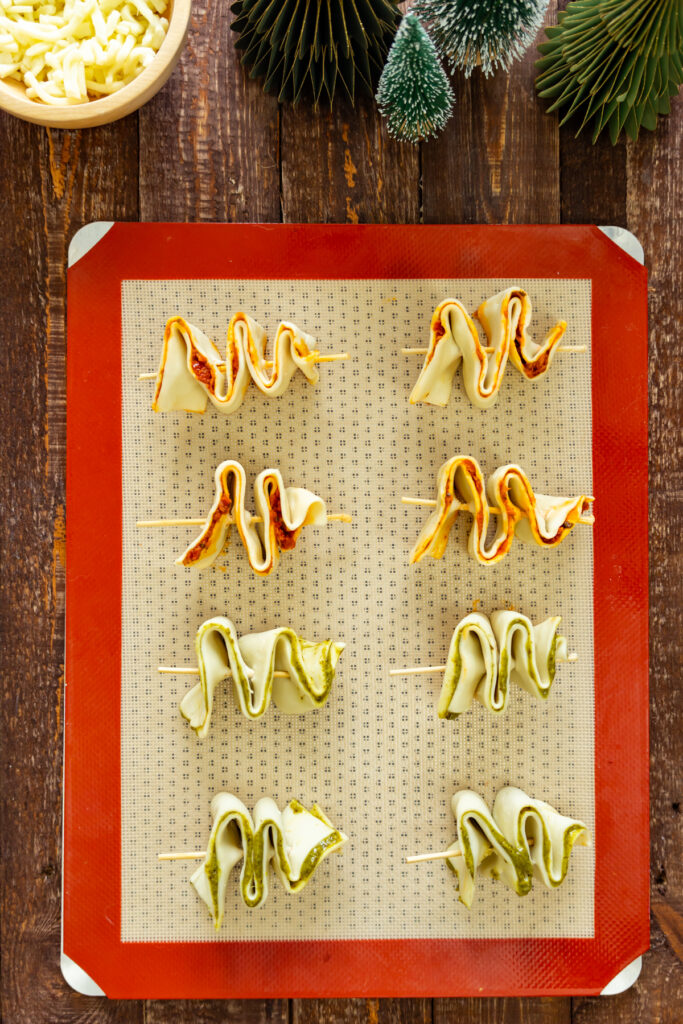 Sapins feuilletés au pesto 