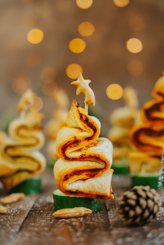 Sapins feuilletés au pesto 