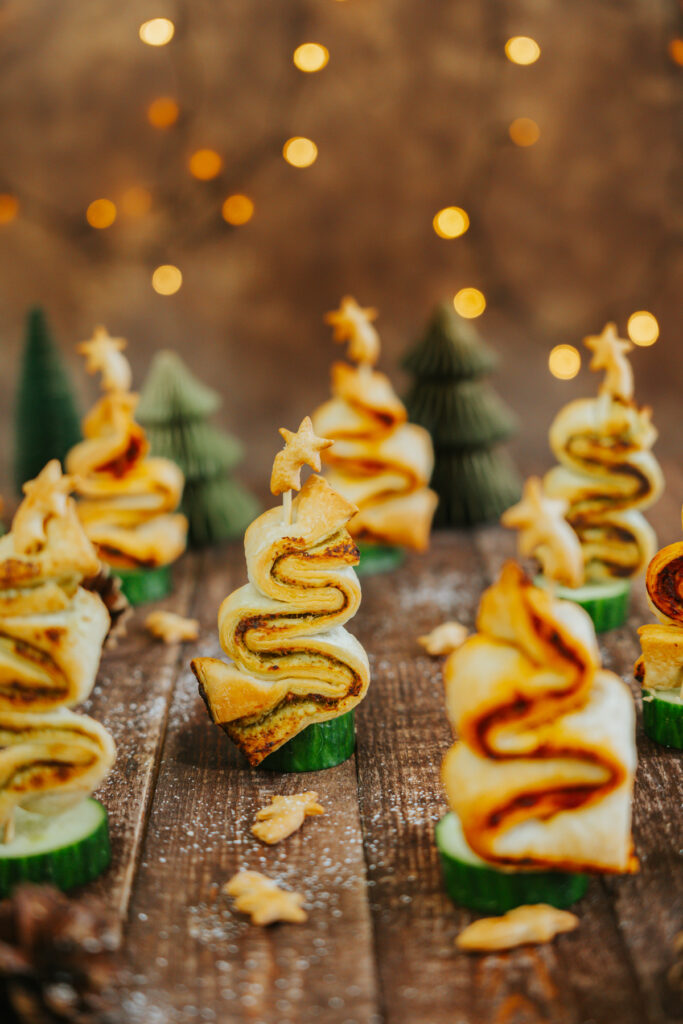 Sapins feuilletés au pesto 