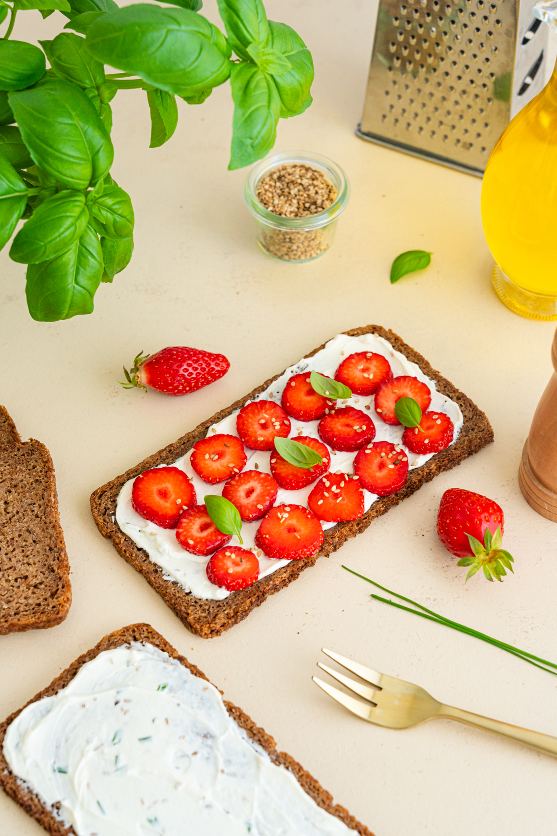Tartines aux fraises de Plougastel