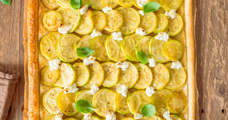 Tarte courgette et chèvre frais
