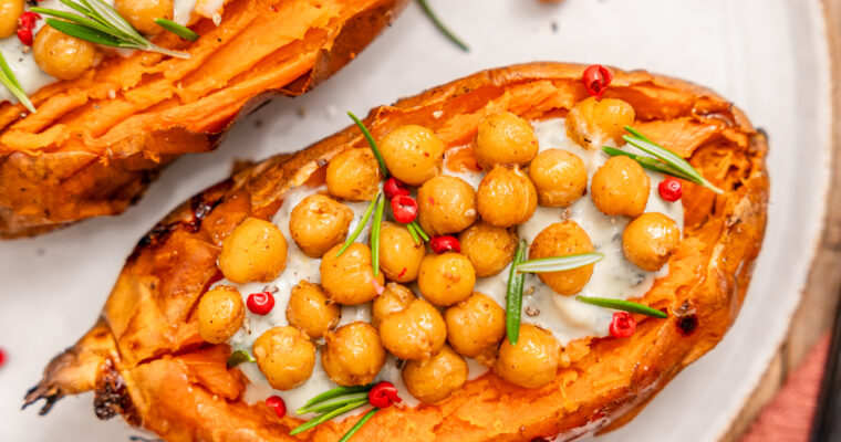 Patate douce farcie à la fourme d&rsquo;Ambert