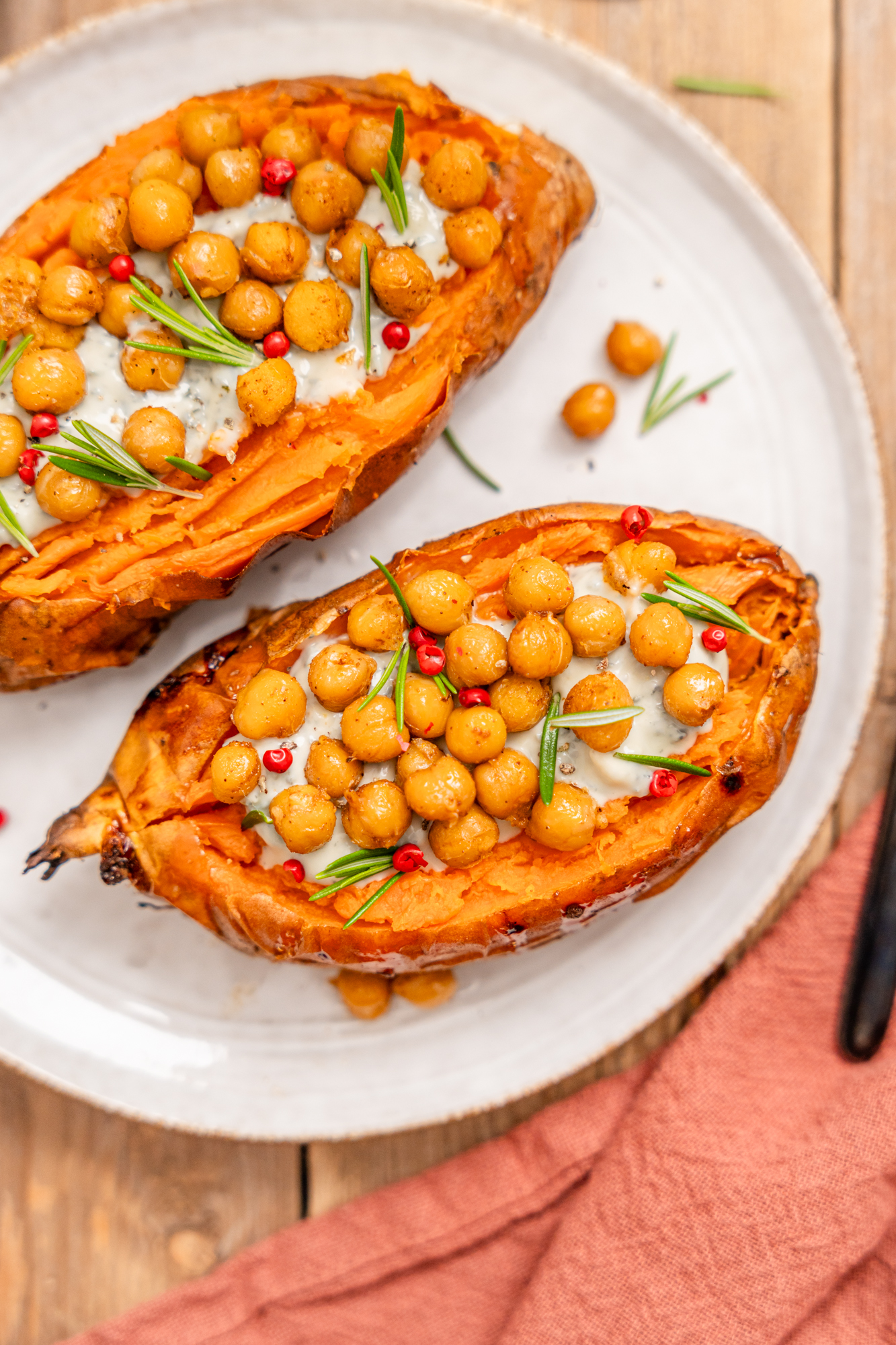 Patate douce farcie à la fourme d&rsquo;Ambert