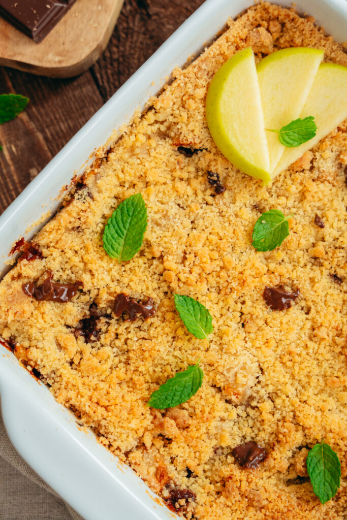 crumble pomme chocolat