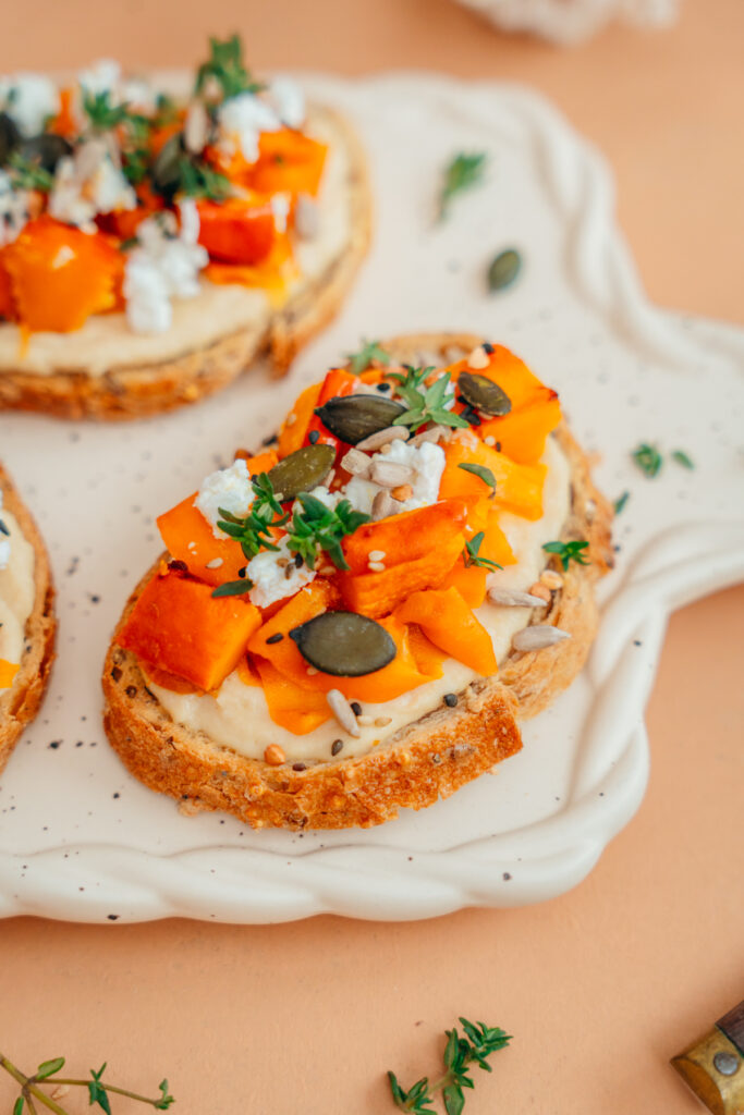 tartines d'automne carotte potimarron chèvre