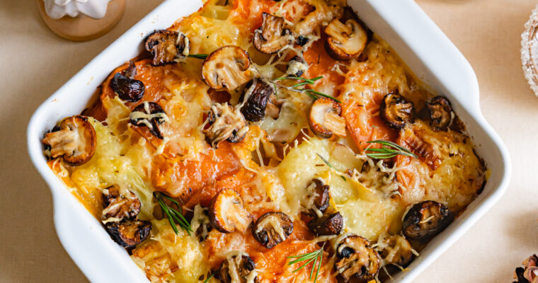 Gratin de pommes de terre et patates douces