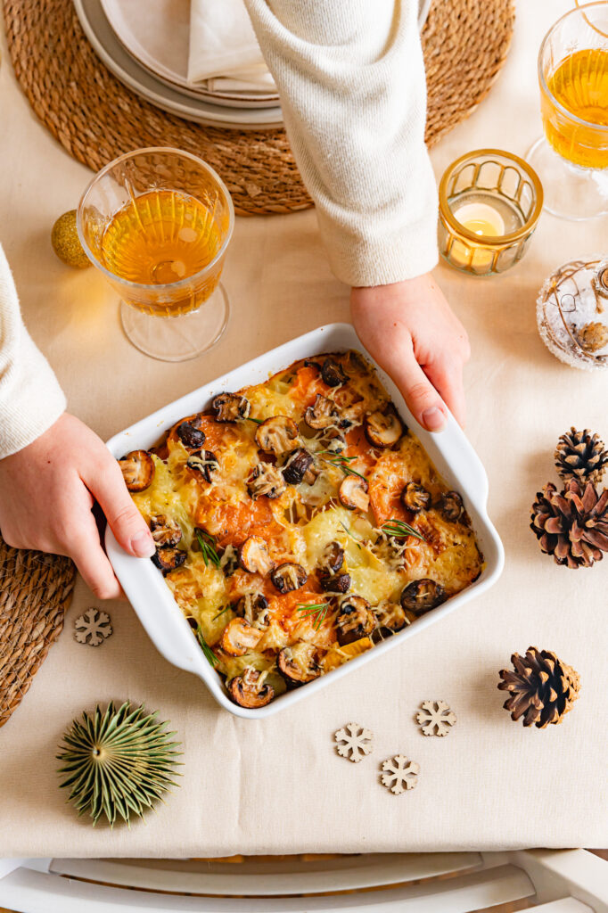 gratin de pommes de terre et patates douces