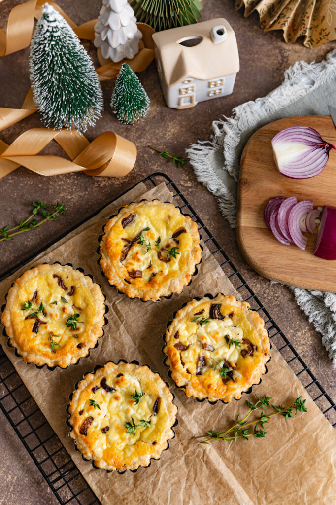 quiches oignons et chèvre