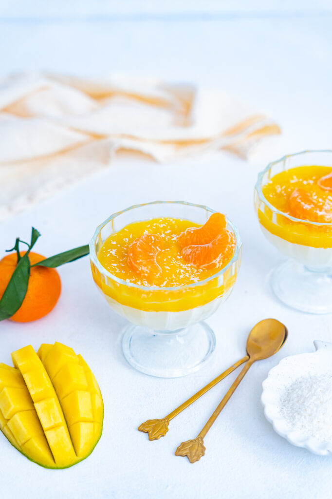 panna cotta mangue clémentine et coco
