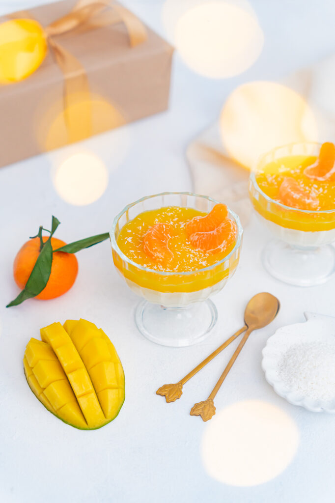 panna cotta mangue clémentine et coco