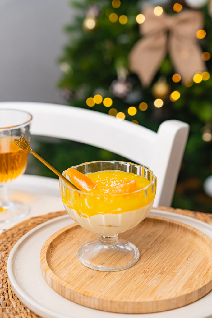 panna cotta mangue clémentine et coco